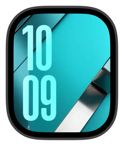 Aesthetic Apple Watch face — Aqua Metal by Watch Lux