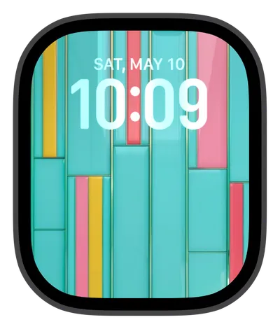 Aesthetic Apple Watch face — Aqua Tiles by Watch Lux