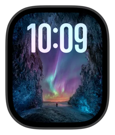 Nature Apple Watch face — Aurora Cavern by Watch Lux
