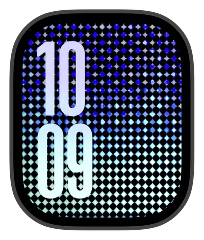 Aesthetic Apple Watch face — Blue Diamonds by Watch Lux