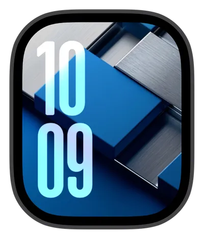 Aesthetic Apple Watch face — Blue Stack by Watch Lux