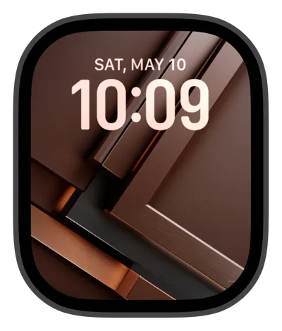 Aesthetic Apple Watch face — Bronze Layers by Watch Lux