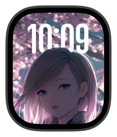 Anime Apple Watch face — Cherry Blossom by Watch Lux