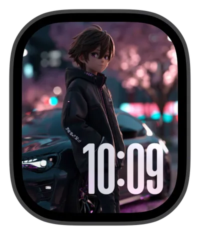 Anime Apple Watch face — Cherry Blossom Drive by Watch Lux