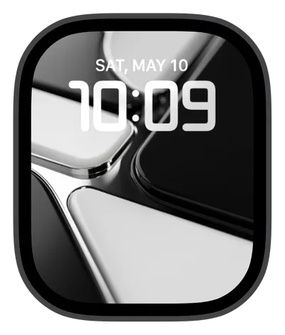 Aesthetic Apple Watch face — Chrome Flow by Watch Lux
