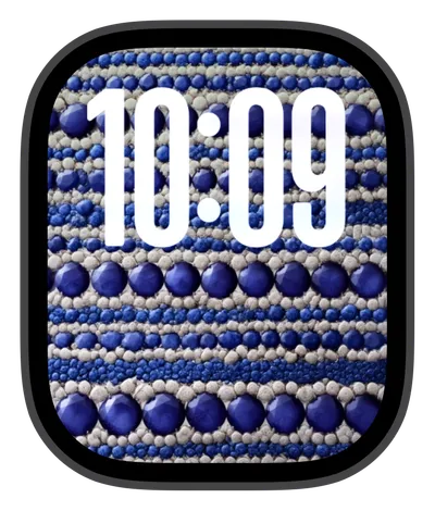 Aesthetic Apple Watch face — Cobalt Beads by Watch Lux