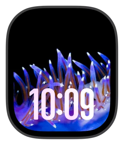 Premium Apple Watch face — Coral Ink Bloom by Watch Lux