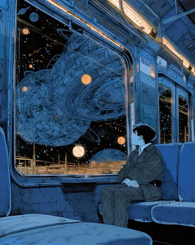 Cyberpunk Apple Watch face — Cosmic Commute by Watch Lux