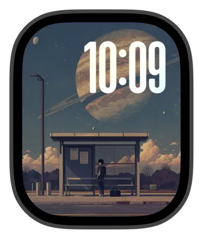 Space Apple Watch face — Cosmic Wait by Watch Lux