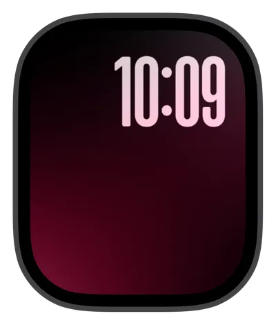 Aesthetic Apple Watch face — Crimson Fade by Watch Lux