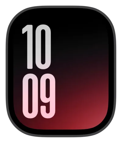 Aesthetic Apple Watch face — Crimson Fire by Watch Lux