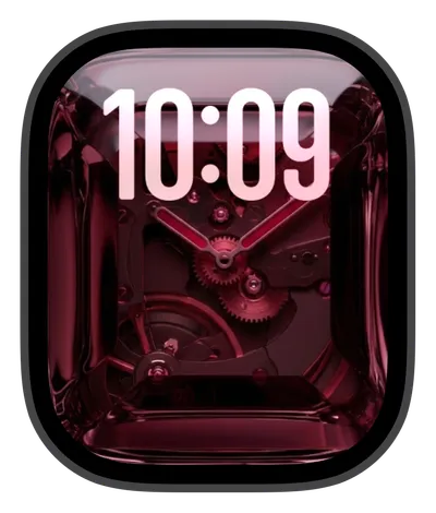 Gems collection Apple Watch face — Crimson Gears by Watch Lux