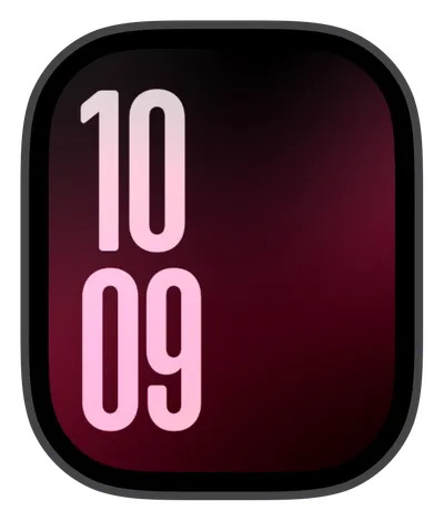 Aesthetic Apple Watch face — Deep Plum by Watch Lux