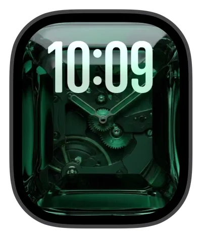 Gems collection Apple Watch face — Emerald Gear by Watch Lux