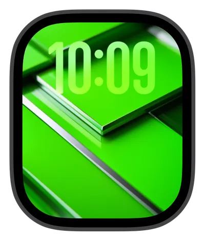 Aesthetic Apple Watch face — Emerald Shards by Watch Lux