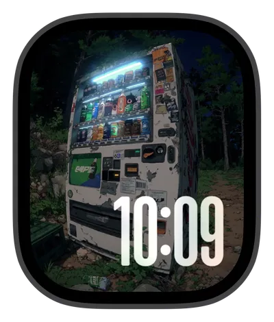 Cyberpunk Apple Watch face — Forest Vending by Watch Lux