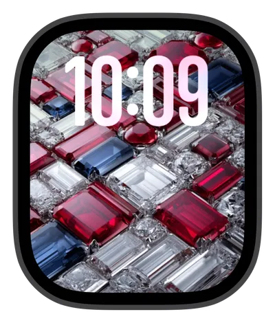 Luxury Apple Watch face — Gemstone Mosaic by Watch Lux