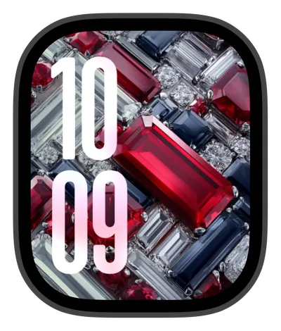 Luxury Apple Watch face — Gemstone Radiance by Watch Lux