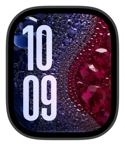 Luxury Apple Watch face — Gemstone Split by Watch Lux