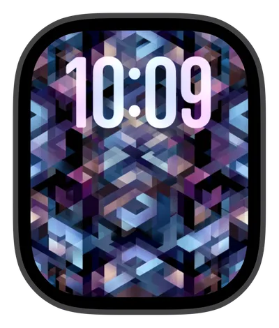 Aesthetic Apple Watch face — Geometric Hues by Watch Lux