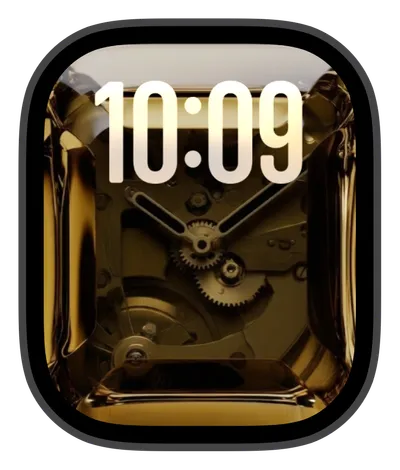Luxury Apple Watch face — Golden Gears by Watch Lux
