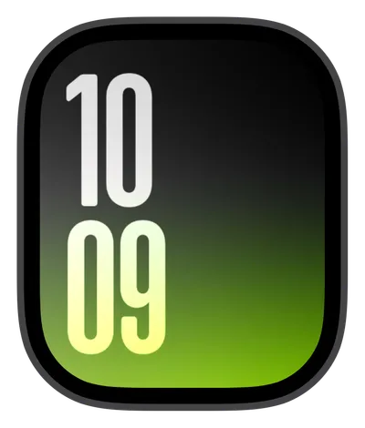 Aesthetic Apple Watch face — Green Fade by Watch Lux