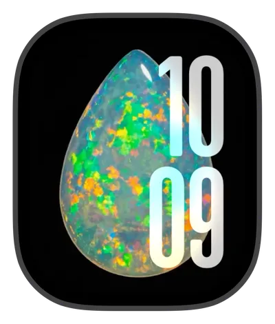Opals collection Apple Watch face — Green Shard by Watch Lux