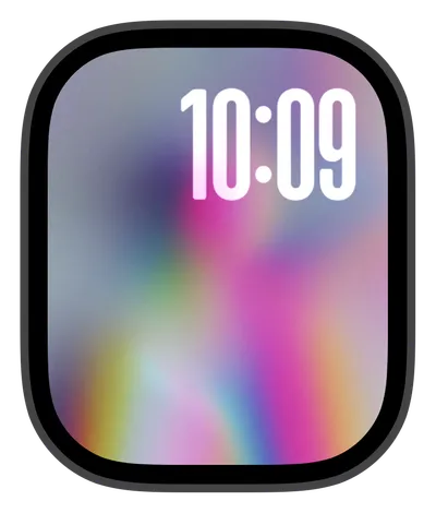 Aesthetic Apple Watch face — Holographic Hues by Watch Lux
