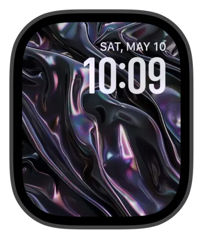 Aesthetic Apple Watch face — Iridescent Flow by Watch Lux