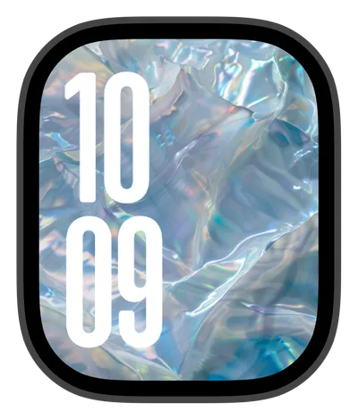 Aesthetic Apple Watch face — Iridescent Waves by Watch Lux