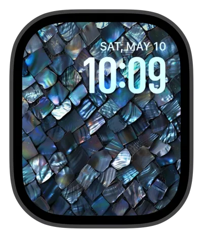 Aesthetic Apple Watch face — Iridescent Weave by Watch Lux