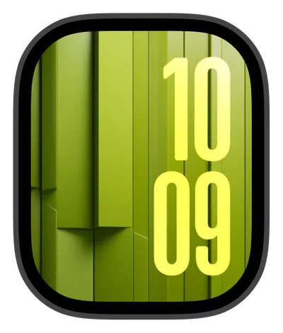 Aesthetic Apple Watch face — Lime Blocks by Watch Lux