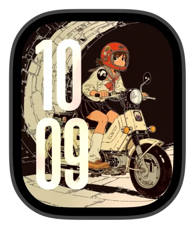 Anime Apple Watch face — Lunar Ride by Watch Lux