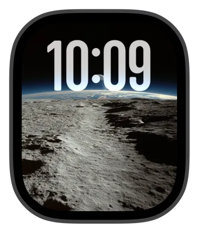 Space Apple Watch face — Lunar Surface by Watch Lux