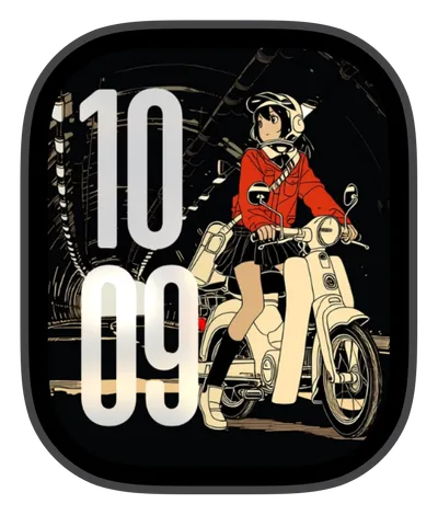 Anime Apple Watch face — Manga Rider by Watch Lux