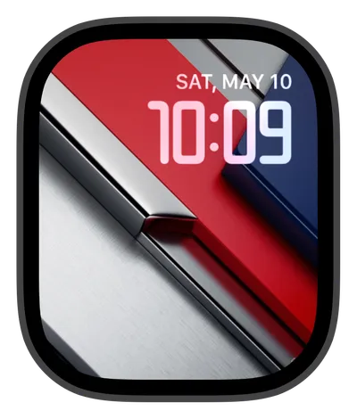 Aesthetic Apple Watch face — Metal Shift by Watch Lux