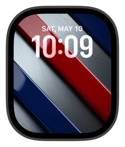 Aesthetic Apple Watch face — Metallic Stripes by Watch Lux