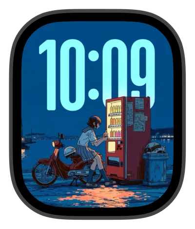 Anime Apple Watch face — Midnight Vending by Watch Lux