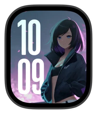 Cyberpunk Apple Watch face — Neon Gaze by Watch Lux