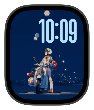 Anime Apple Watch face — Night Delivery by Watch Lux