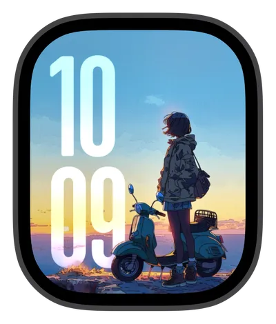 Anime Apple Watch face — Ocean Sunset by Watch Lux