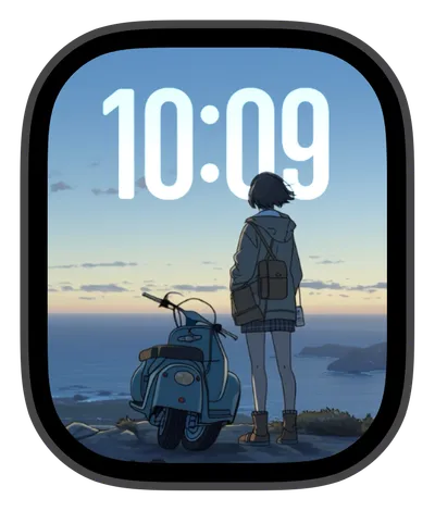 Anime Apple Watch face — Ocean View by Watch Lux