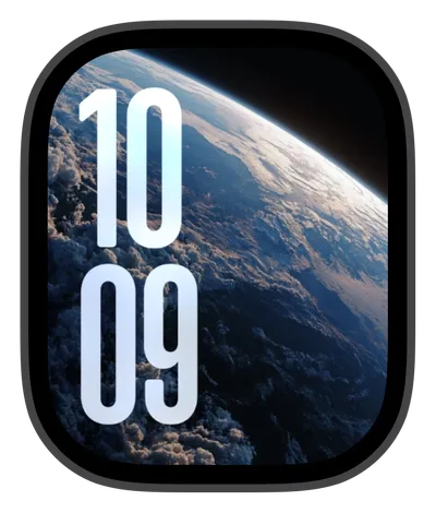 Space Apple Watch face — Orbital View by Watch Lux