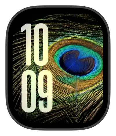 Premium Apple Watch face — Peacock Plume by Watch Lux