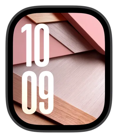 Aesthetic Apple Watch face — Pink Wood by Watch Lux