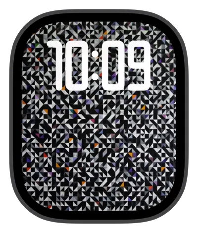 Aesthetic Apple Watch face — Pixelated Shards by Watch Lux