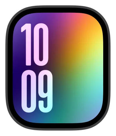 Aesthetic Apple Watch face — Rainbow Hues by Watch Lux