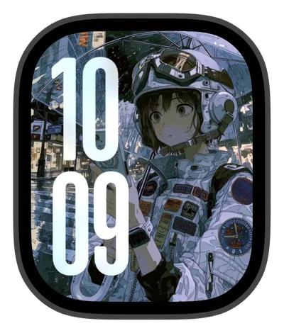 Anime Apple Watch face — Rainy Pilot by Watch Lux