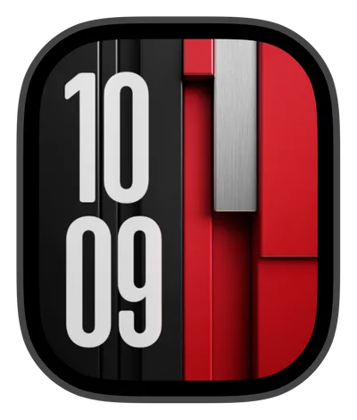 Aesthetic Apple Watch face — Red Shift by Watch Lux