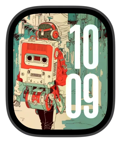 Retro Apple Watch face — Retro Cassette by Watch Lux